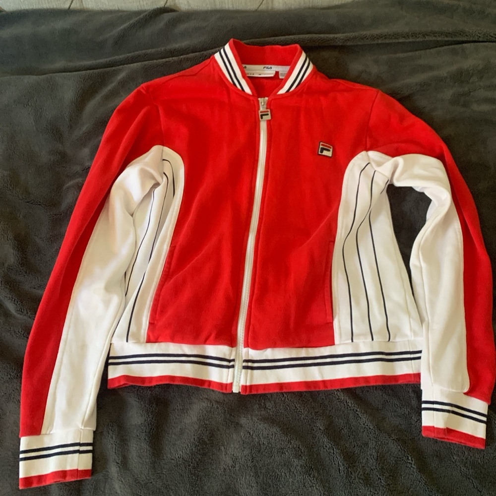 Fila Women's Red and White Jacket